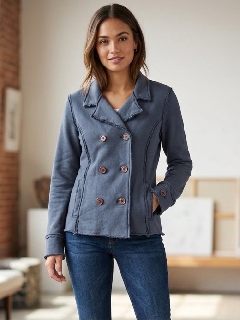 Boden reverse stitch jersey blazer UK size 10 (US 6-8)